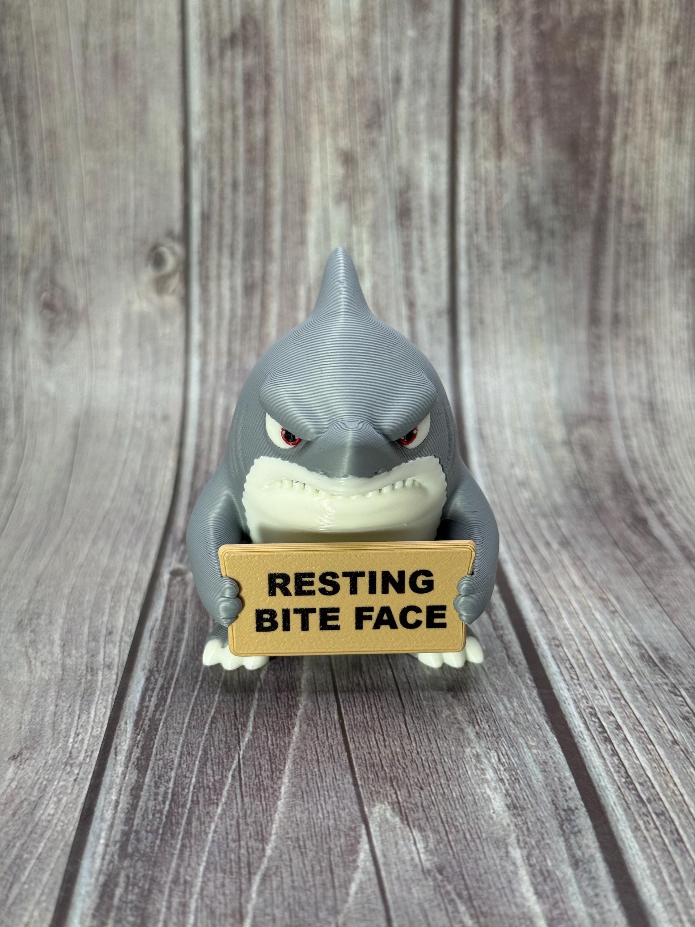 3D Printed Shark Figurine | Sassy Attitude, Funny Signs, Ocean Decor