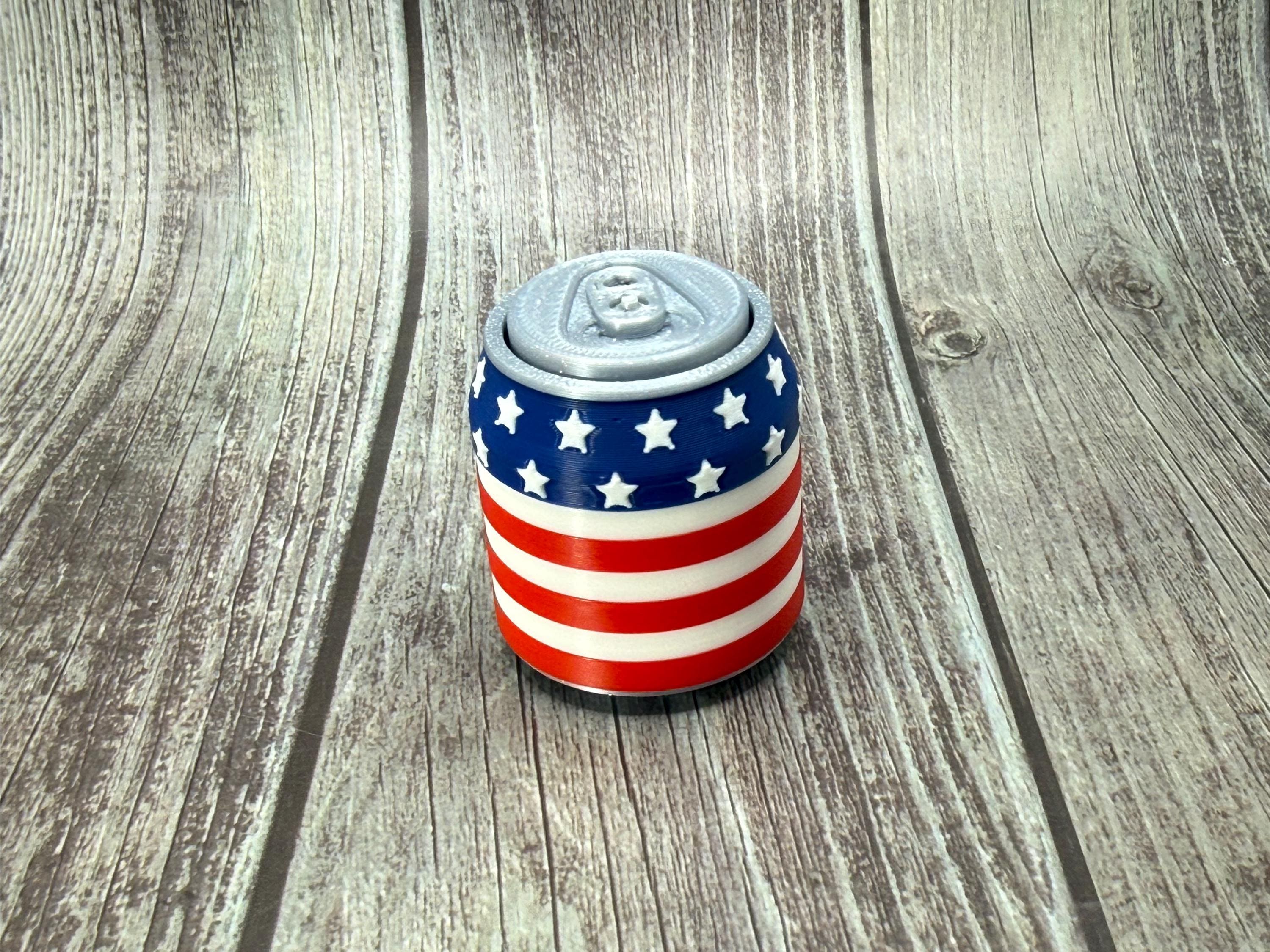 3D Printed Patriotic Food Keychains | Hot Dog, Soda Can, Drink Cup Fidget Clickers
