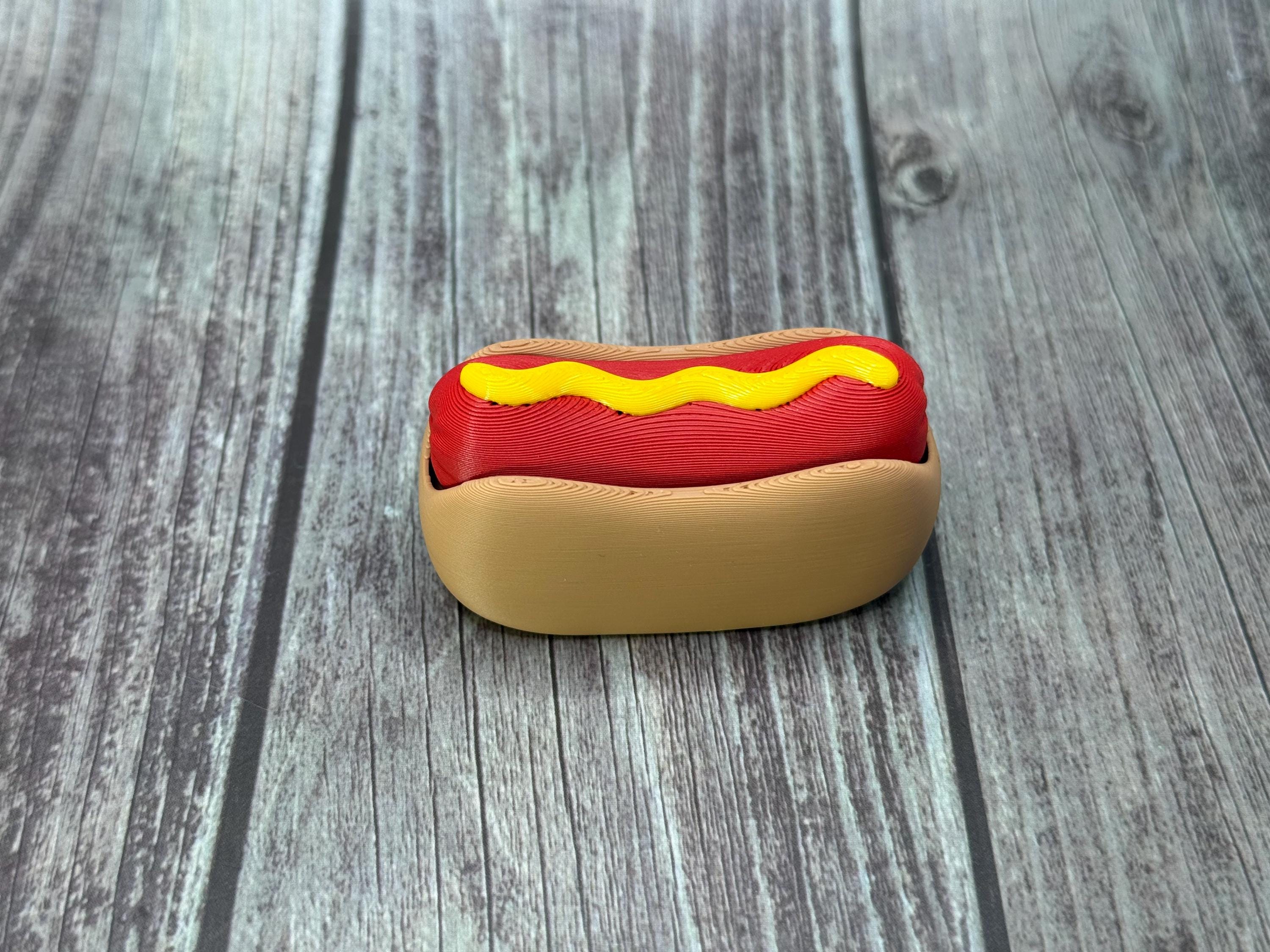 3D Printed Patriotic Food Keychains | Hot Dog, Soda Can, Drink Cup Fidget Clickers