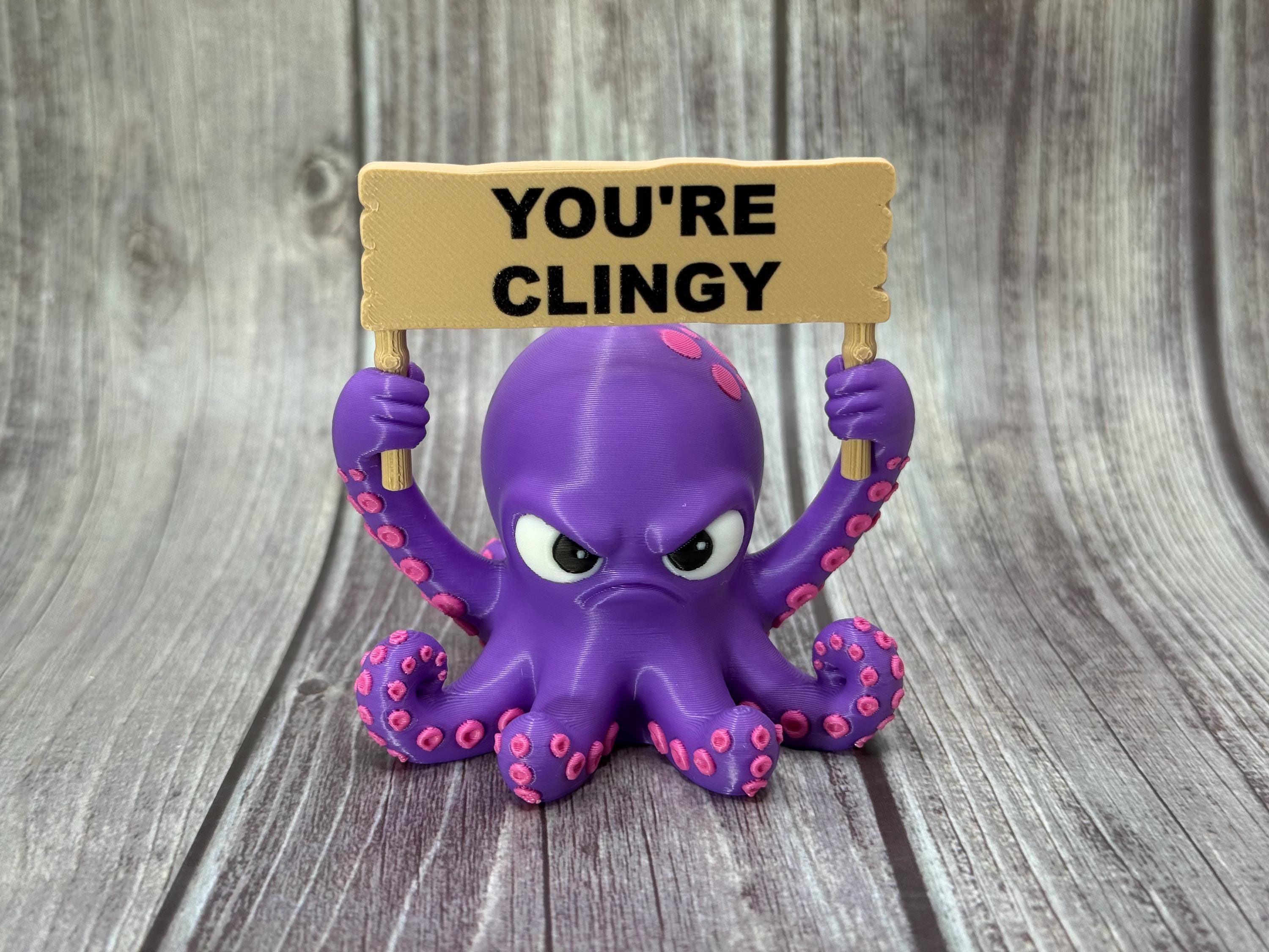 Octopus with Attitude | Funny 3D Printed Octopus Figurine
