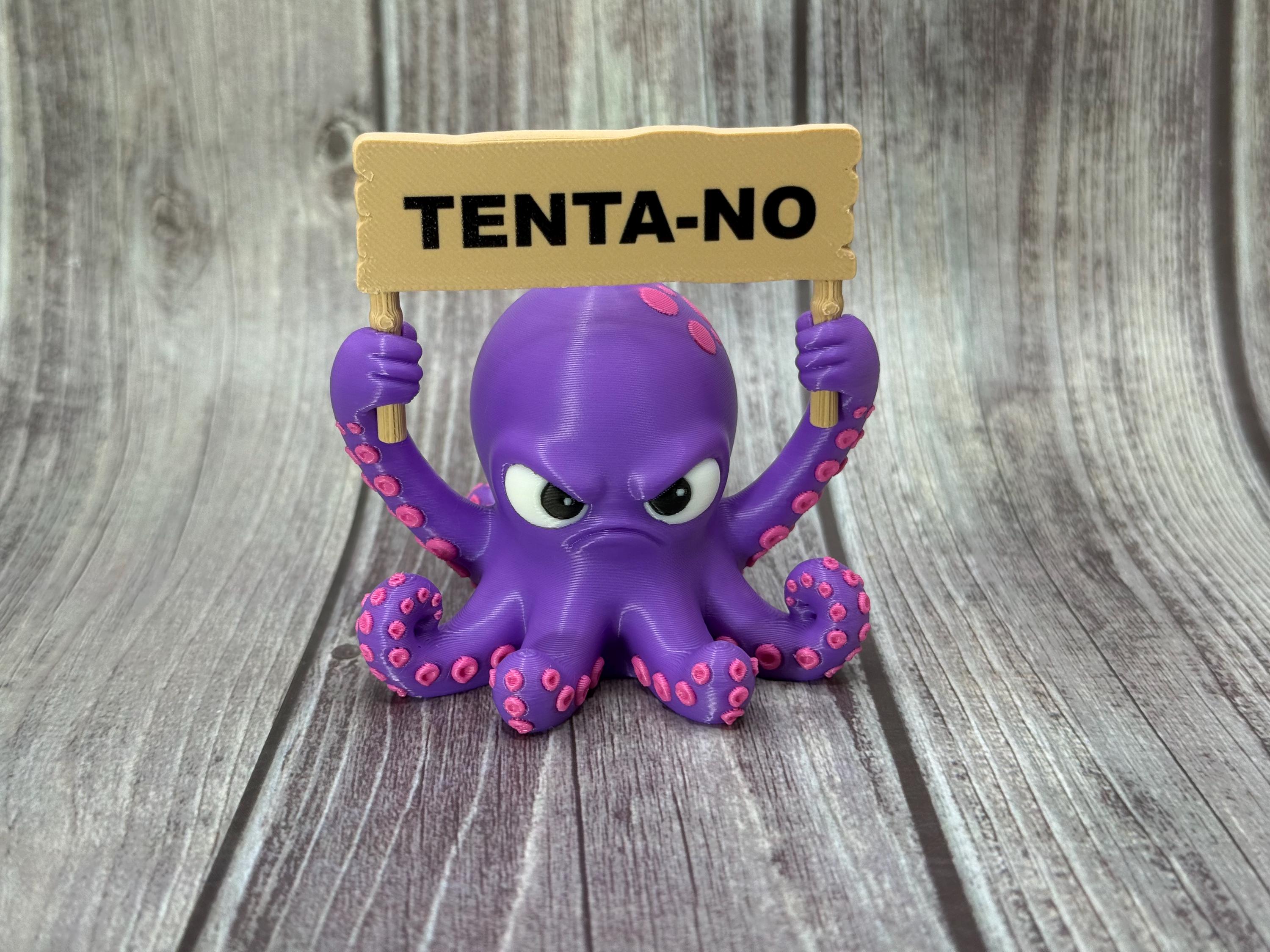 Octopus with Attitude | Funny 3D Printed Octopus Figurine