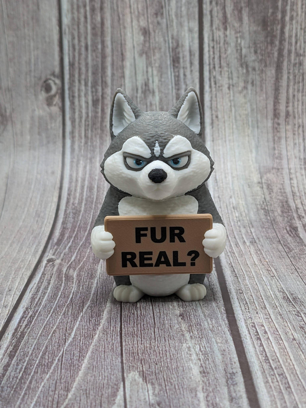Husky with Attitude | Funny 3D Printed Husky Figurine | Sarcastic Dog Deco