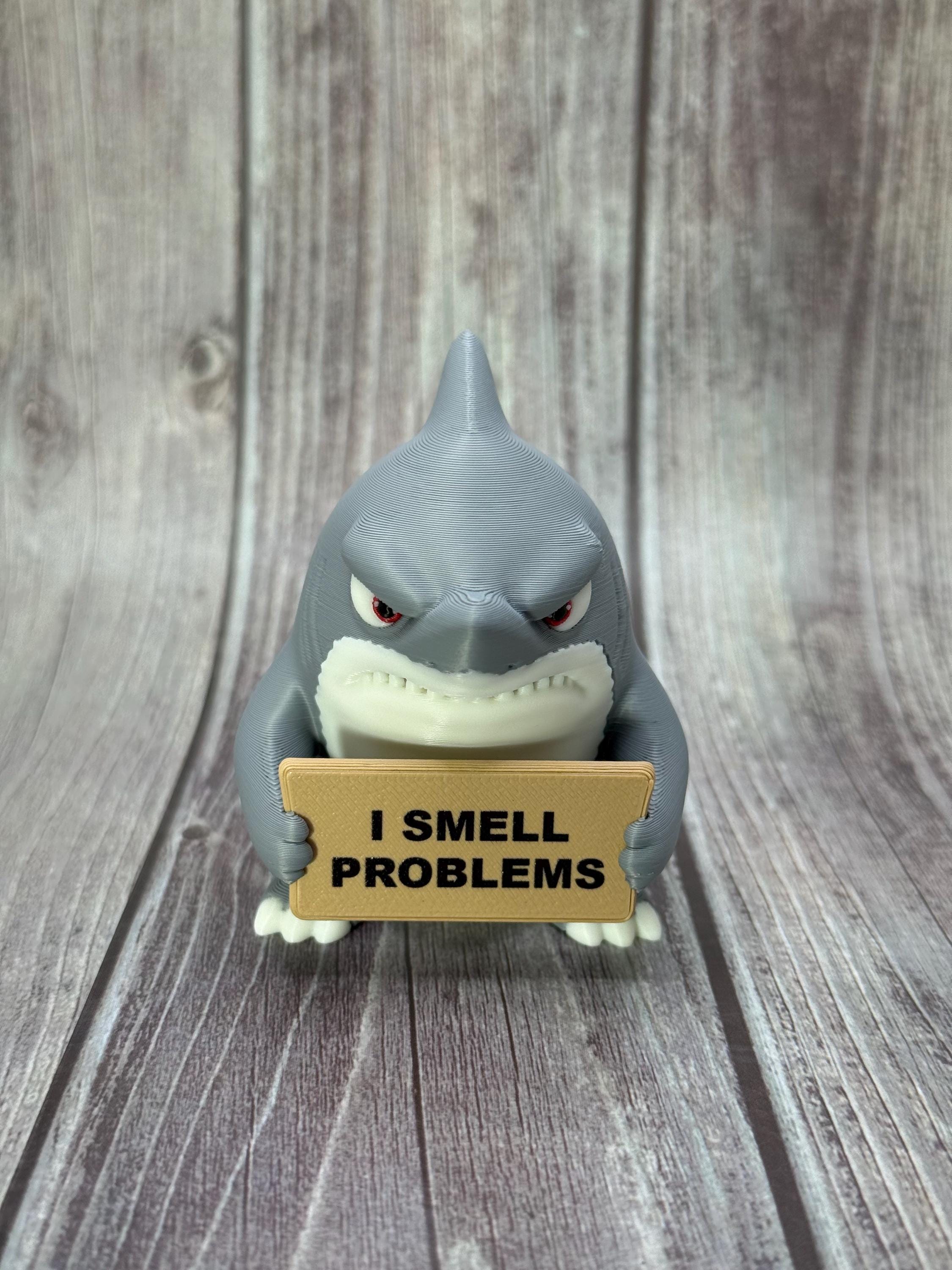 3D Printed Shark Figurine | Sassy Attitude, Funny Signs, Ocean Decor