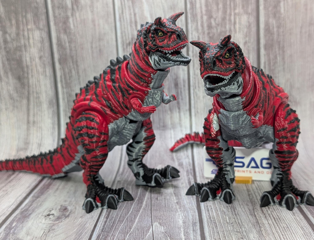 3D Printed Articulated Carnotaurus | Flexible Dinosaur Figure