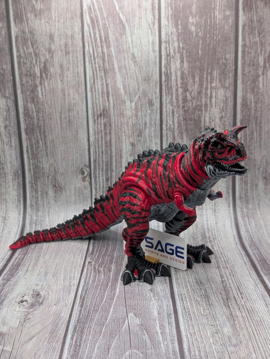 3D Printed Articulated Carnotaurus | Flexible Dinosaur Figure
