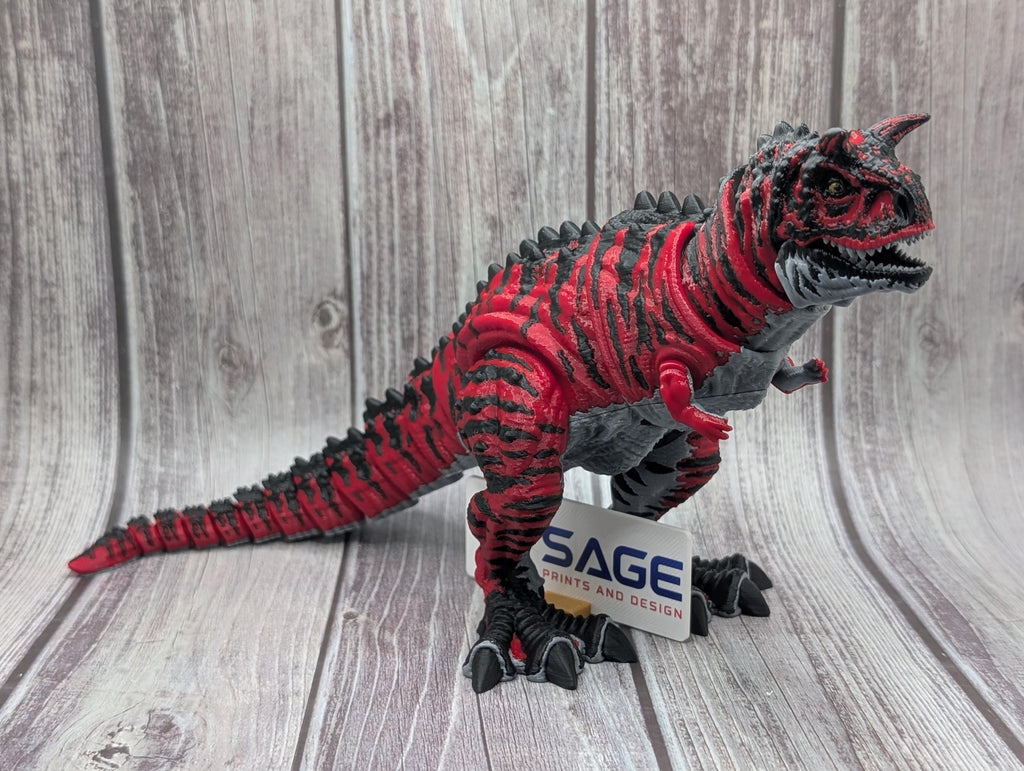 3D Printed Articulated Carnotaurus | Flexible Dinosaur Figure