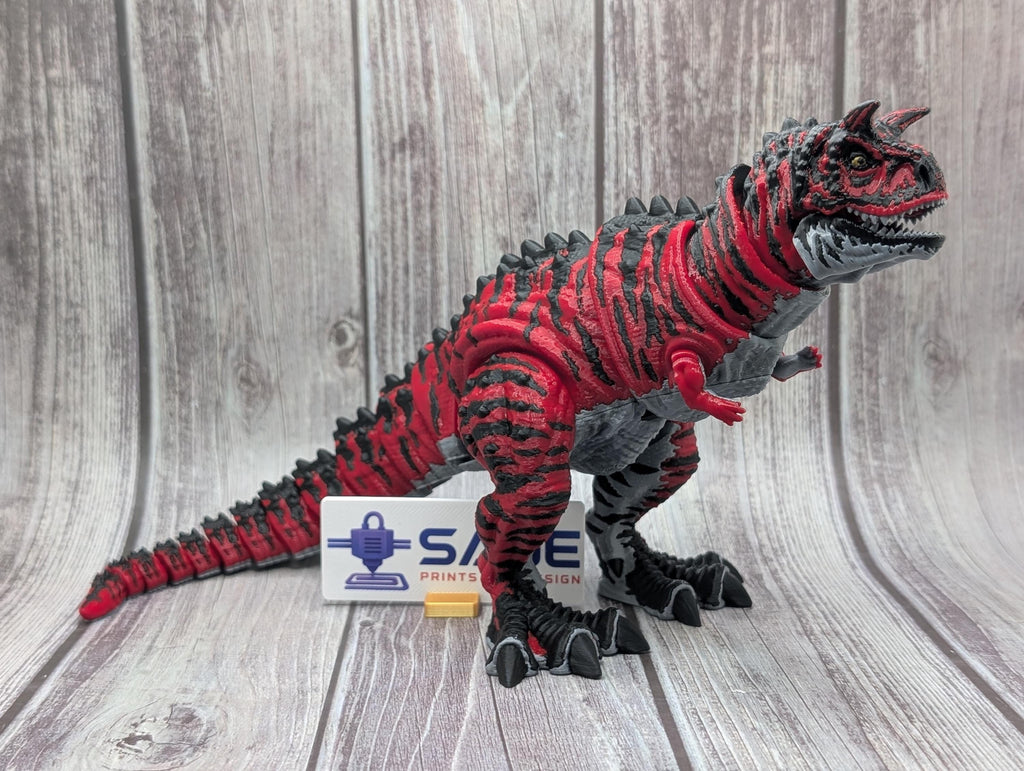 3D Printed Articulated Carnotaurus | Flexible Dinosaur Figure