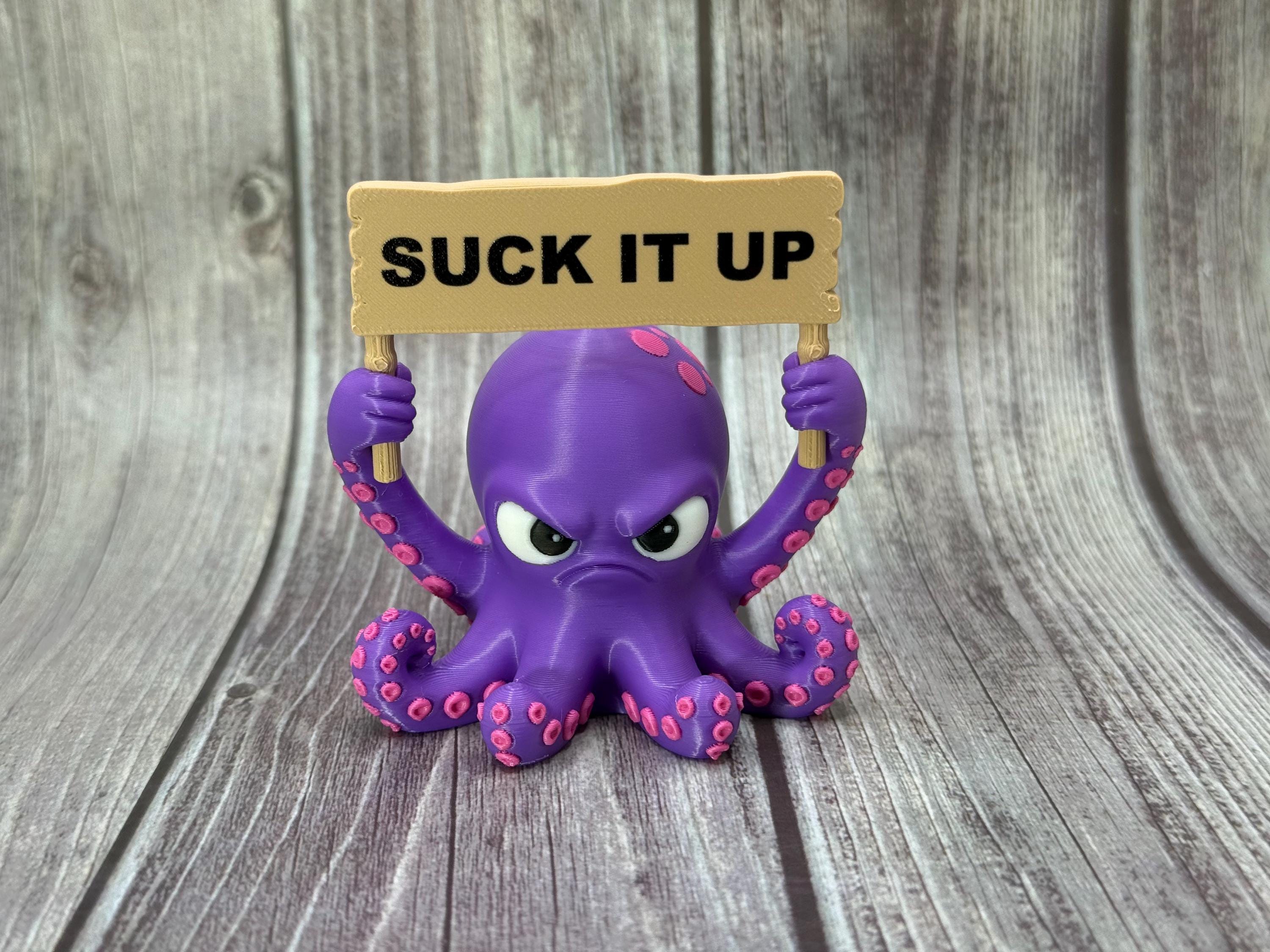 Octopus with Attitude | Funny 3D Printed Octopus Figurine