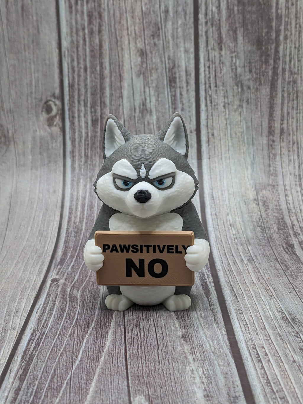 Husky with Attitude | Funny 3D Printed Husky Figurine | Sarcastic Dog Deco