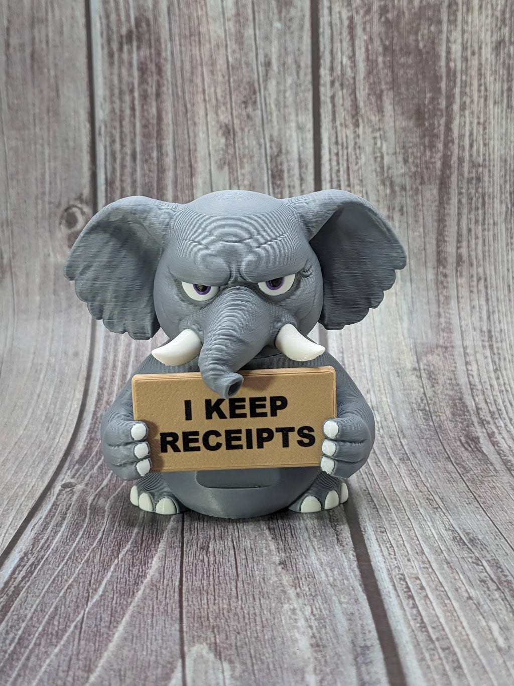 Elephant with Attitude | Funny 3D Printed Elephant Figurine