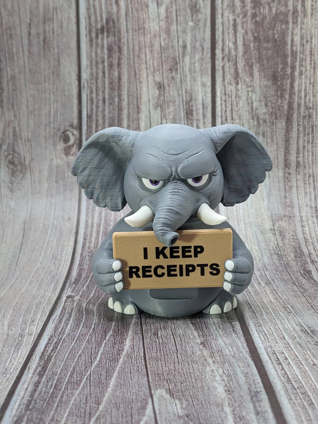 Elephant with Attitude | Funny 3D Printed Elephant Figurine
