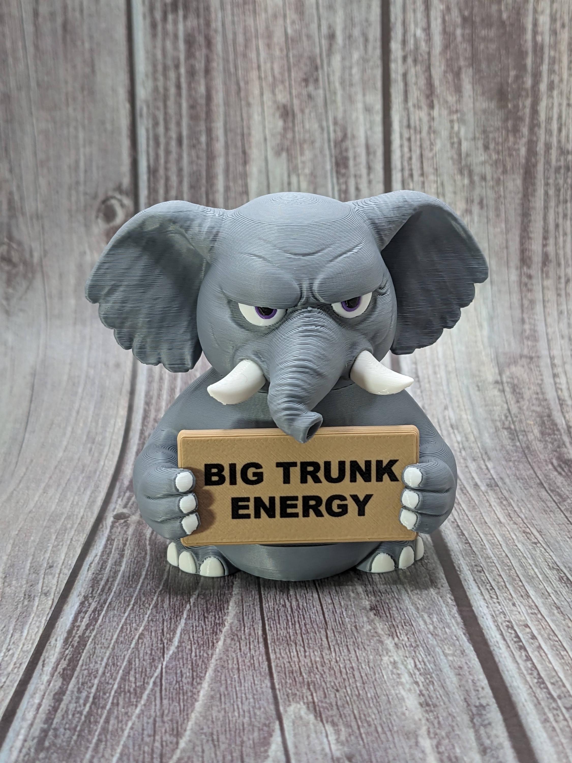 Elephant with Attitude | Funny 3D Printed Elephant Figurine