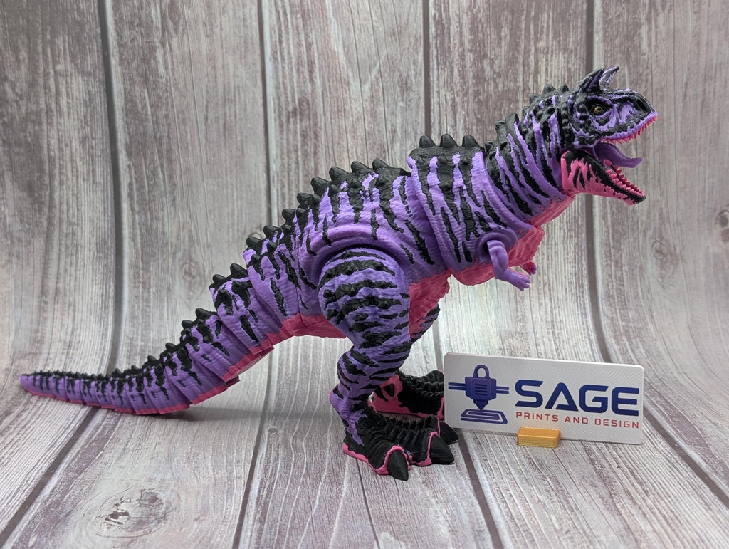 3D Printed Articulated Carnotaurus | Flexible Dinosaur Figure