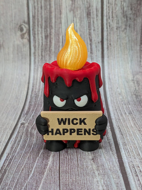 3D Printed Candle with Attitude | Funny Candle Decor